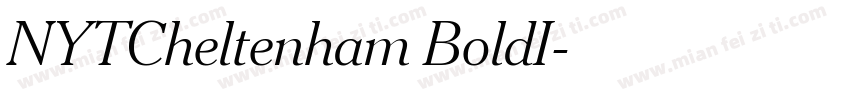 NYTCheltenham BoldI字体转换